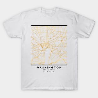 WASHINGTON CITY STREET MAP ART T-Shirt